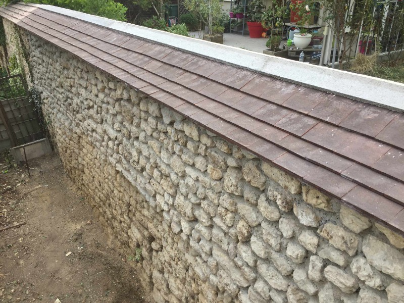 R&eacute;novation mur en pierre de meuli&egrave;re